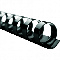 GBC® CombBind® 19-Ring Plastic Binding Spines 1/4" Black 100/box