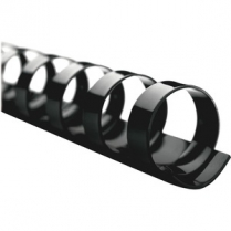 GBC® CombBind® 19-Ring Plastic Binding Spines 1/2" Black 100/box