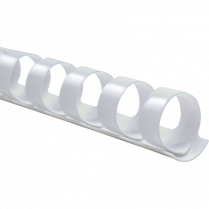 GBC® CombBind® 19-Ring Plastic Binding Spines 5/8" White 100/box