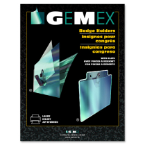 Gemex Name Badge Kit Clip Holder 2" x 3" 10/pkg