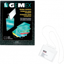 Gemex Name Badges w String Clear 100/Pkg