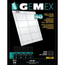 Gemex Name Badge Refills 2-1/4" x 3-1/2" White 400/pkg