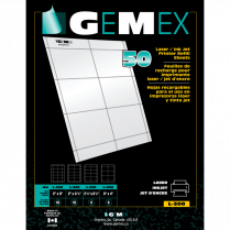 Gemex Name Badge Refills 3" x 4" White 300/pkg