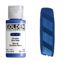 Golden Fluid Acrylic 1oz Cerulean Blue Deep