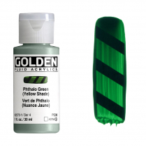 Golden Fluid Acrylic 1oz Phthalo Green (Yellow Shade)