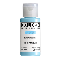 Golden Fluid Acrylic 1oz Light Phthalo Blue