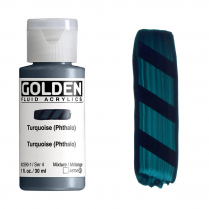 Golden Fluid Acrylic 1oz Turquoise (Phthalo)