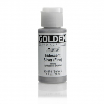 Golden Fluid Acrylic 1oz Iridescent Silver (Fine)