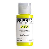 Golden Fluid Acrylic 1oz Fluorescent Yellow