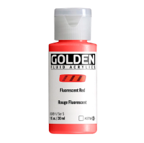 Golden Fluid Acrylic 1oz Fluorescent Red