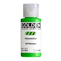 Golden Fluid Acrylic 1oz Fluorescent Green
