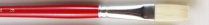 Acrilex White Bristle Brush 1450F Flat Size 8