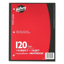 Hilroy Neatbook 3-Hole 8" x 10-1/2" Assorted Colours