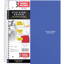 Mead® Five Star® 3-Subject Notebook 8.5x11" 150 Sheets