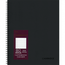 Cambridge® Business Notebook 9-1/2x7-1/2" 80shts Black