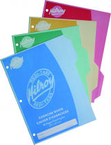 Hilroy Redi-tab Notebooks, 3-Hole Punched, 40 Pages, 4/Pkg