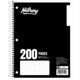 Hilroy Coil Graph  3-Hole Notebook 8"x10-1/2" Assorted Colours