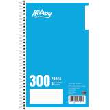 Hilroy 5-Subject Notebook Ruled 300 pages 9-1/2"x6" Assorted Colours