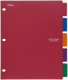 Five Star® Style Index Dividers 5 Tab Assorted Designs
