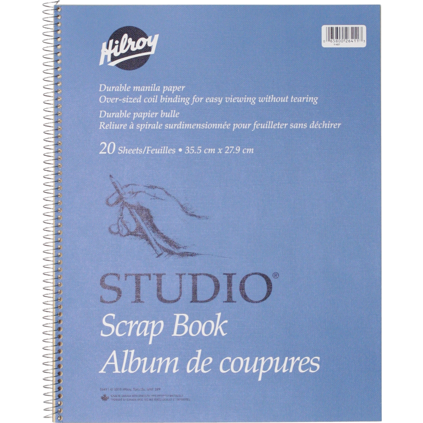 Hilroy Coil Scrapbook - 20 Capacity - 14 (355.60 mm) Width x 11 (279.40  mm) Length - HLR26411