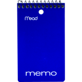 Mead® Memo Book Open End Coil Bound 3" x 5" 60 pages
