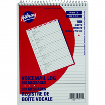 Hilroy Voice Mail Log Book 100 sheets
