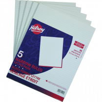 Hilroy Letter Writing Pads Narrow Rule 96 sheets per pad 5/pkg