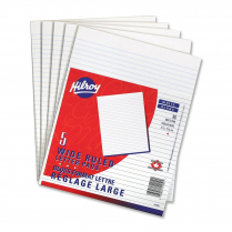 Hilroy Figuring Pad Wide Ruled 8-1/2" x 11" White 5/pkg