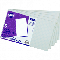 Hilroy Legal Writing Pad 1/4" Quad 96 sheets per pad 5/pkg