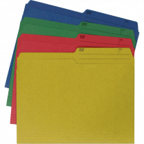 Hilroy Enviro-Plus™ Reversible File Folders Letter Assorted 40/pkg