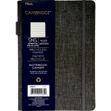 Cambridge&reg; Bungee Notebook 8-1/2"x6" Light Grey