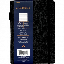 Cambridge® Bungee Notebook 8-1/2" x 6" Charcoal