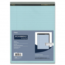 Mead® Cambridge® Coloured Writing Pads 8-1/2" x 11" 50 sheets per pad Blue 3/pkg