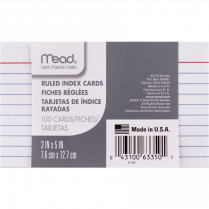 Mead® Ruled Index Cards 3x5" 100/pkg
