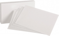 Oxford® White Index Cards 3" x 5" Plain 100/pkg