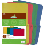 Hilroy Enviro-Plus™ Reversible File Folders Legal Assorted 40/pkg