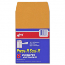 Hilroy Press-It Seal-It Catalogue Envelopes 5-7/8" x 9" 6/pkg