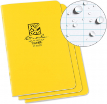 Rite In The Rain All-Weather Level Stapled Notebooks 4-5/8" x 7" 3/Pkg