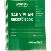The Original Elementary Teacher Daily Plan and Record Book French Coil Bound Green