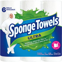 SPONGE TOWELS ULTRA 6RL/PKG ULTRA CHOOSE-A-SIZE