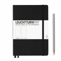 Leuchtturm Notebook A5 5-3/4" x 8-3/4" Plain Black
