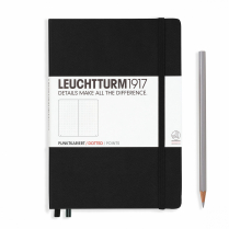 Leuchtturm Notebook A5 5-3/4" x 8-3/4" Dotted Black