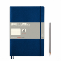 Leuchtturm Softcover Composition Notebook B5 7-1/2" x 10" Dotted Navy
