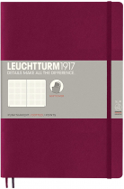 Leuchtturm Dotted Softcover Composition Notebook B5 7-1/2" x 10" Port Red