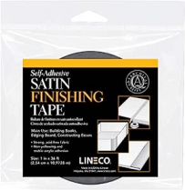 Lineco Self-Adhesive Satin Cloth Tape Black 1" x 36'