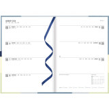 Letts® Gradient Weekly Planners Hard Cover 12 months 8-1/4" x 5-7/8" Multilingual Blue