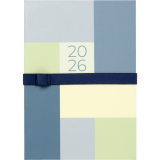 Letts® Gradient Weekly Planners Hard Cover 12 months 8-1/4" x 5-7/8" Multilingual Blue