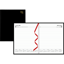 Letts® Standard Daily Quarto Planner 10-1/2"x8-3/8" English Black