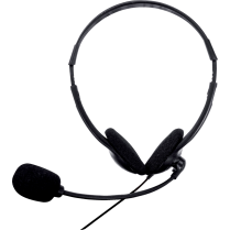 Maxell Stereo USB Headphones with Boom Mic Black