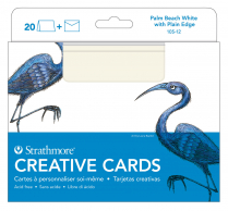 Strathmore Creative Cards 5" x 6-7/8" Palm Beach White 20/Pkg